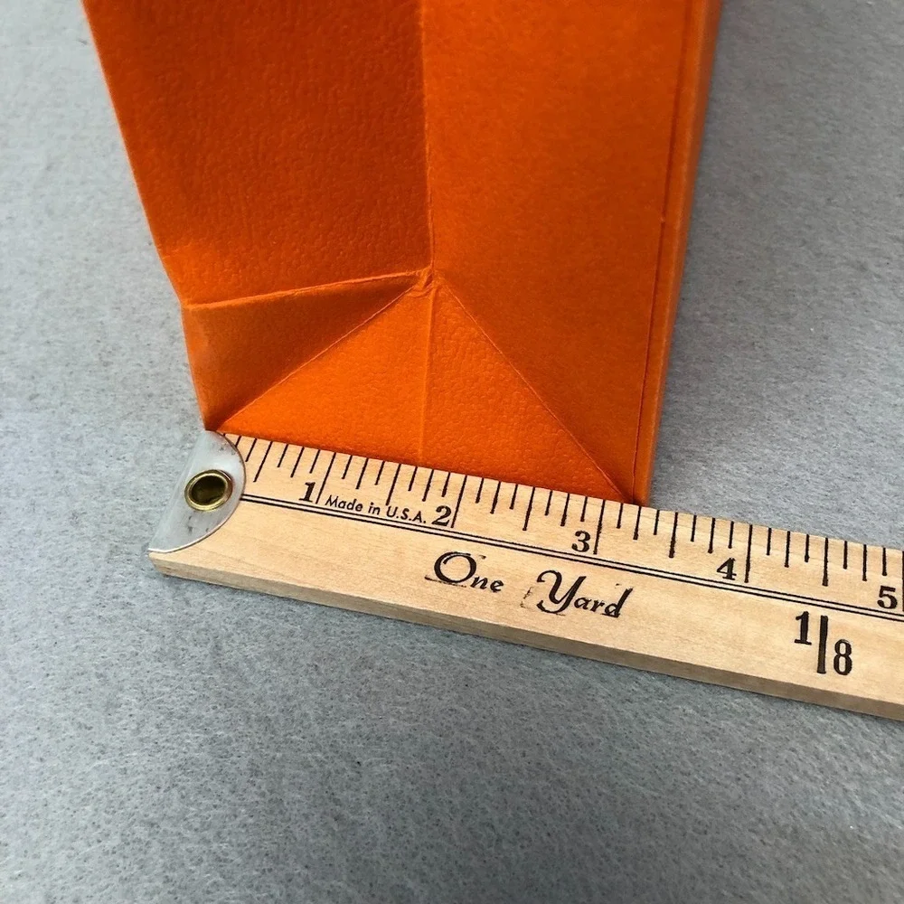 Hermes Authentic Orange Paper Shopping Bag Gift Small Rectangle 11.5x8x3.5